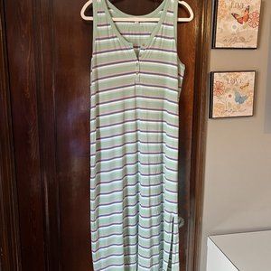 Last chance. Loft Striped Maxi Dress.  Donating tomorrow